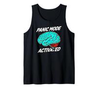 Anxiety Humor Panic Mode Activated Brain Camiseta sin Mangas