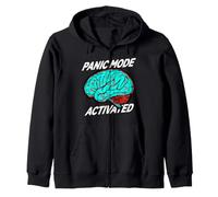 Anxiety Humor Panic Mode Activated Brain Sudadera con Capucha
