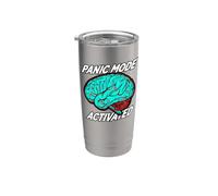 Anxiety Humor Panic Mode Activated Brain Vaso térmico de acero inoxidable de doble pared