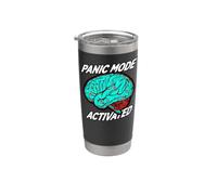 Anxiety Humor Panic Mode Activated Brain Vaso térmico de acero inoxidable de doble pared
