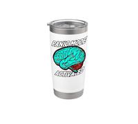 Anxiety Humor Panic Mode Activated Brain Vaso térmico de acero inoxidable de doble pared