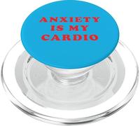 Anxiety Is My Cardio Ejercicio irónico Broma Texto Regalo Inglés PopSockets PopGrip para MagSafe