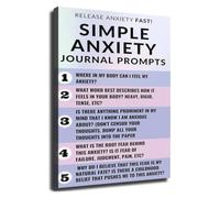 Anxiety Journal Prompts For Fast Coping Canvas Poster Print HD Wall Art For Living Room School Counselor Home Decor