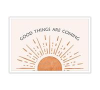 Anxiety Relief Affirmation Art - “Good Things Are Coming” Soothing Print for Mental Health, Calming Wall Decor for Home Office, Dorm (Unframed,08x12inch(20x30cm))
