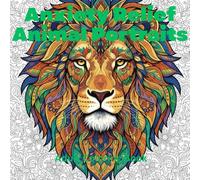 Anxiety Relief Animal Portraits Coloring Book for Adults: 54 Stress-Relieving Animal Head Designs for Mindfulness & Relaxation: Detailed Animal Faces ... Portraits for Calm, Focus & Emotional Healing