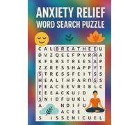 Anxiety Relief Word Search Puzzle: Easy-to-Read Print, featuring relaxing themes like mindfulness, self-care, gratitude, and emotional wellness for Adults, Seniors, & Teens