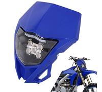 AnXin Faro delantero de motocicleta, faro LED para motocicleta, carenado, universal, para YZ YZF WR WRF 125 250 450 Dirt Pit Bike Scooter ATV - Azul