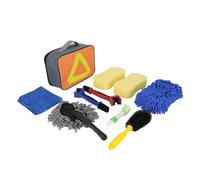 AnXin Moto Kit Cepillos para Limpieza Cadena Con Microfiber Drying Towel,Esponja Grande,Cepillo Rígido/Neumáticos/Detallado/Cadena Cepillos/para Cepillos Bolsa (10 Piezas)