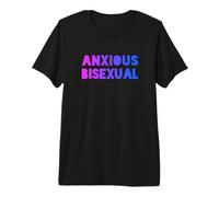 Anxious Bisexual - Divertidos Colores de Bandera bi LGBT Camiseta Premium