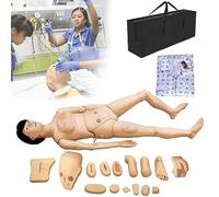 ANXYYDS Maniquí Masculino Y Femenino para Entrenamiento De Enfermería Modelo Anatómico Humano para Enfermería Entrenamiento Médico 170 Cm del Simulador De Paciente Cuidado del Paciente Woman