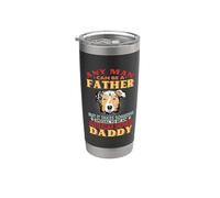 Any Man Can Be A Father Australian Shepherd Daddy Dog Lover Vaso térmico de acero inoxidable de doble pared