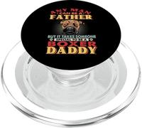 Any Man Can Be A Father Boxer Daddy Funny Dog Lover PopSockets PopGrip para MagSafe