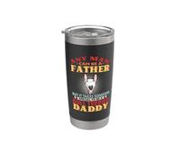 Any Man Can Be A Father Bull Terrier Daddy Funny Dog Lover Vaso térmico de acero inoxidable de doble pared