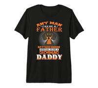 Any Man Can Be A Father Dachshund Daddy Funny Dog Dad Camiseta Premium