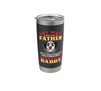 Any Man Can Be A Father Dalmatian Daddy Funny Dog Lover Vaso térmico de acero inoxidable de doble pared