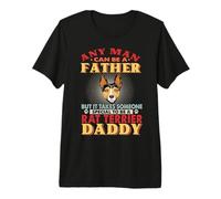 Any Man Can Be A Father Rat Terrier Daddy Funny Dog Lover Camiseta Premium