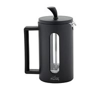 Any Morning Cafetera de prensa francesa | Cafetera fría y caliente de vidrio de borosilicato | Filtro de acero inoxidable de prensa de café | Duradero | Resistente al calor | Plata | 600 ml | 20 onzas