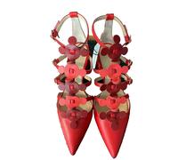 ANYA HINDMARCH CAGE SANDAL PUNTA APEX SANDALEN MULES FLATS ZAPATOS 37