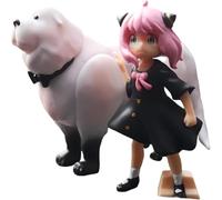 Anya with Bond Forger Action Figures Set Cartoon PVC Statue Anime Figure Model Desktop Collection Decoration Gift 3.5" (A)