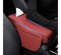 ANYANH Cojín del Reposabrazos del Automóvil para Nissan Patrol (2003-2004), Cojín De Apoyabrazos De Cuero para Coche, con Bolsa de Almacenamiento,Red