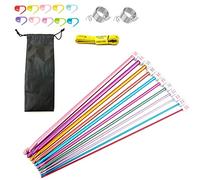 Anyasen ganchillo tunecino 11 piezas Ganchillo Afgano tunecino Conjunto Aluminio Ganchillo Gancho Set Agujas de tejer multicolor 2mm a 8.0mm con accesorios de punto y bolsa de almacenamiento