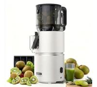 Anybear 124mm Extractor Zumos | 350W Exprimidor Doble Lento | Alto Rendimiento | Tritan Sin BPA | Recetas(Cal de piedra)