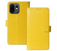 Anybird Amarillo Funda Caso Carcasa Proteccion Cuero Flip Case Cover Soporte para Itel A100C 6.6" Magnética Caso Cuero Billetera Cover Teléfono Case Etui