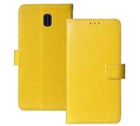 Anybird Amarillo Funda Caso Carcasa Proteccion Cuero Flip Case Cover Soporte para TTfone Comet TT100 1.77" Magnética Caso Cuero Billetera Cover Teléfono Case Etui