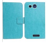 Anybird Azul Funda Caso Carcasa Proteccion Cuero Flip Case Cover Soporte para Panasonic KX TU110 1.77" Magnética Caso Cuero Billetera Cover Teléfono Case Etui