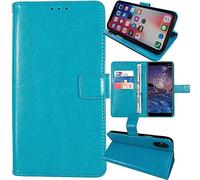 Anybird Azul Funda Caso Carcasa Proteccion Cuero Flip Case Cover TPU Silicona Soporte para ZTE Blade A35E Magnética Caso Cuero Billetera
