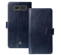 Anybird Azul Oscuro Funda Caso Carcasa Proteccion Cuero Flip Case Cover Soporte para Hammer H Forge LTE 2.4" Magnética Caso Cuero Billetera Cover Teléfono Case Etui