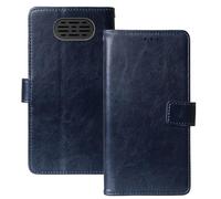 Anybird Azul Oscuro Funda Caso Carcasa Proteccion Cuero Flip Case Cover Soporte para Maxcom Comfort MM428BB 1.8" Magnética Caso Cuero Billetera Cover Teléfono Case Etui