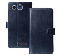 Anybird Azul Oscuro Funda Caso Carcasa Proteccion Cuero Flip Case Cover Soporte para Panasonic KX TU110 1.77" Magnética Caso Cuero Billetera Cover Teléfono Case Etui