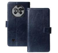 Anybird Azul Oscuro Funda Caso Carcasa Proteccion Cuero Flip Case Cover TPU Silicona Soporte para DOOGEE Fire 3 MAX 4G 5.5" Magnética Caso Cuero Billetera