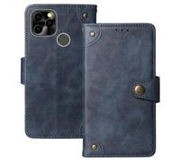 Anybird Azul Retro Carcasa Funda para Maxcom Smart MS651 6.51" Magnética Premium Caso Protección Cuero Billetera Antigolpes Cover Teléfono Case