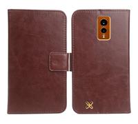 Anybird Marrón Funda Caso Carcasa Proteccion Cuero Flip Case Cover Soporte para Hammer Energy X 5.5" Magnética Caso Cuero Billetera Cover Teléfono Case Etui