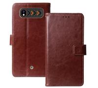 Anybird Marrón Funda Caso Carcasa Proteccion Cuero Flip Case Cover Soporte para Hammer H Boost 2 LTE 2.4" Magnética Caso Cuero Billetera Cover Teléfono Case Etui