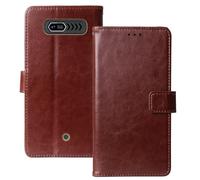 Anybird Marrón Funda Caso Carcasa Proteccion Cuero Flip Case Cover Soporte para Hammer H Forge LTE 2.4" Magnética Caso Cuero Billetera Cover Teléfono Case Etui