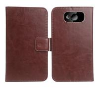 Anybird Marrón Funda Caso Carcasa Proteccion Cuero Flip Case Cover Soporte para Maxcom Comfort MM724 L 2.2" Magnética Caso Cuero Billetera Cover Teléfono Case Etui