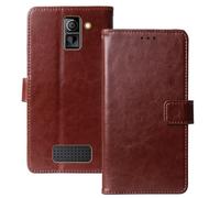 Anybird Marrón Funda Caso Carcasa Proteccion Cuero Flip Case Cover Soporte para Maxcom Comfort MM730 2.2" Magnética Caso Cuero Billetera Cover Teléfono Case Etui