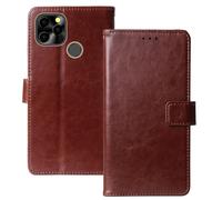 Anybird Marrón Funda Caso Carcasa Proteccion Cuero Flip Case Cover Soporte para Maxcom Smart MS651 6.51" Magnética Caso Cuero Billetera Cover Teléfono Case Etui