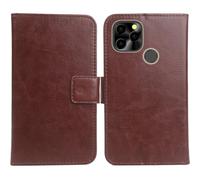 Anybird Marrón Funda Caso Carcasa Proteccion Cuero Flip Case Cover Soporte para Maxcom Smart MS651 6.51" Magnética Caso Cuero Billetera Cover Teléfono Case Etui