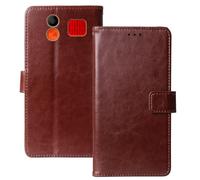 Anybird Marrón Funda Caso Carcasa Proteccion Cuero Flip Case Cover Soporte para Nomi i2320 2.31" Magnética Caso Cuero Billetera Cover Teléfono Case Etui