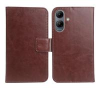 Anybird Marrón Funda Caso Carcasa Proteccion Cuero Flip Case Cover Soporte para Symphony MAX 30 6.56" Magnética Caso Cuero Billetera Cover Teléfono Case Etui