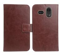 Anybird Marrón Funda Caso Carcasa Proteccion Cuero Flip Case Cover Soporte para Trevi MAX 24 Nero 2.2" Magnética Caso Cuero Billetera Cover Teléfono Case Etui