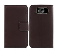 Anybird Marrón Genuino Carcasa Funda para Maxcom Comfort MM724 L 2.2" Magnética Premium Caso Protección Cuero Billetera Antigolpes Cover Teléfono Leather Case Etui