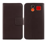 Anybird Marrón Genuino Carcasa Funda para Nomi i2320 2.31" Magnética Premium Caso Protección Cuero Billetera Antigolpes Cover Teléfono Leather Case Etui