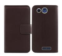 Anybird Marrón Genuino Carcasa Funda para Panasonic KX TU110 1.77" Magnética Premium Caso Protección Cuero Billetera Antigolpes Cover Teléfono Leather Case Etui