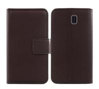 Anybird Marrón Genuino Carcasa Funda para TTfone Comet TT100 1.77" Magnética Premium Caso Protección Cuero Billetera Antigolpes Cover Teléfono Leather Case Etui