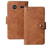 Anybird Marrón Retro Carcasa Funda para Doro 2424 2.4" Magnética Premium Caso Protección Cuero Billetera Antigolpes Cover Teléfono Case